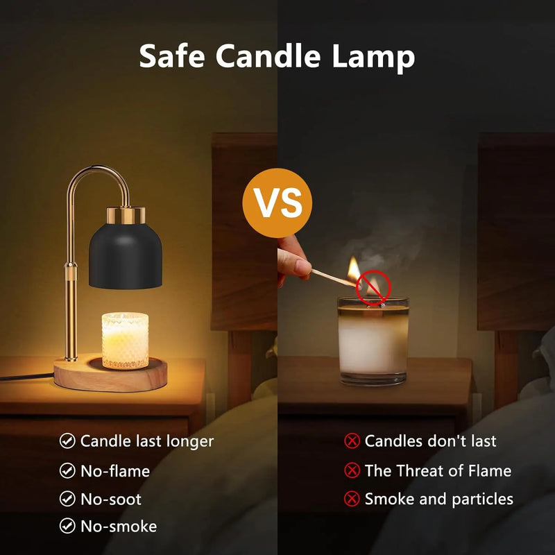 Lâmpada aquecedora de velas com temporizador